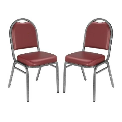 National Public Seating 2pk Premium Vinyl Upholstered Stack Chair - Hampton Collection Burgundy/black 12 National Public Seating 2pk Premium Vinyl Upholstered Stack Chair - Hampton Collection Burgundy/black - Image 11