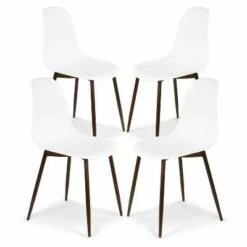 Edgemod Set of 4 Virginia Sculpted Dining Chair - Poly & Bark Black/walnut -Dining Chairs And Benches Official Shop unnamed file 11055