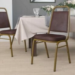 Flash Furniture HERCULES Series Trapezoidal Back Stacking Banquet Chair with 2.5" Thick Seat