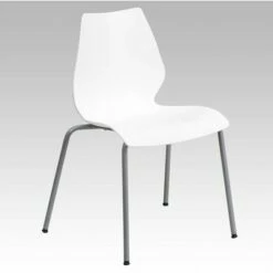 Plastic Stack Chair White - Riverstone Furniture Collection