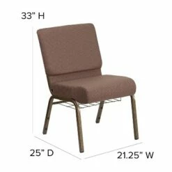 Emma and Oliver 21"W Church/Reception Guest Chair with Communion Cup Book Rack -Dining Chairs And Benches Official Shop unnamed file 11458