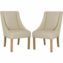 Morris Sloping Arm Dining Chair with Nail Heads (Set of 2) - Beige - Safavieh 12 Morris Sloping Arm Dining Chair with Nail Heads (Set of 2) - Beige - Safavieh -Dining Chairs And Benches Official Shop unnamed file 1147