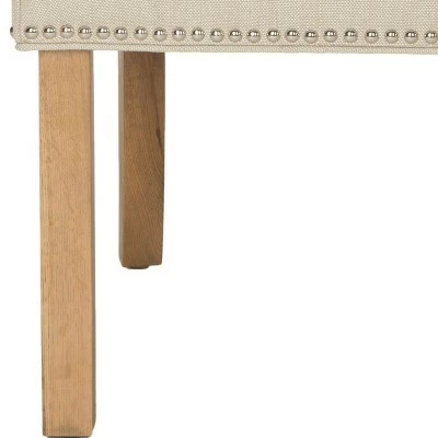 Morris Sloping Arm Dining Chair with Nail Heads (Set of 2) - Beige - Safavieh 8 Morris Sloping Arm Dining Chair with Nail Heads (Set of 2) - Beige - Safavieh - Image 6