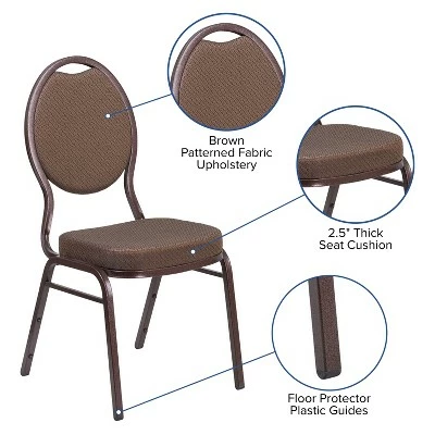 Emma and Oliver Teardrop Back Stacking Banquet Dining Chair 5 Emma and Oliver Teardrop Back Stacking Banquet Dining Chair - Image 3