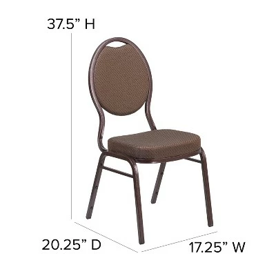 Emma and Oliver Teardrop Back Stacking Banquet Dining Chair 6 Emma and Oliver Teardrop Back Stacking Banquet Dining Chair - Image 4