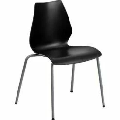 Plastic Stack Chair Black - Riverstone Furniture Collection