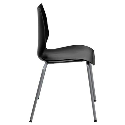 Plastic Stack Chair Black - Riverstone Furniture Collection 4 Plastic Stack Chair Black - Riverstone Furniture Collection - Image 2