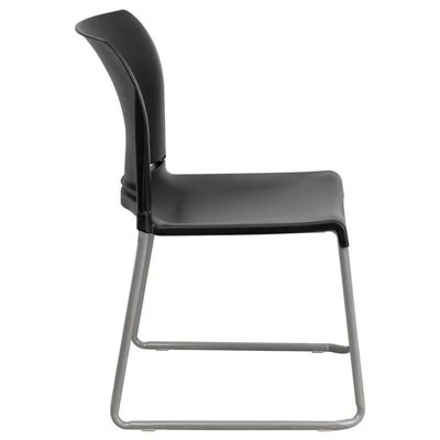 Riverstone Furniture Collection Plastic Sled Stack Chair Black 4 Riverstone Furniture Collection Plastic Sled Stack Chair Black - Image 2