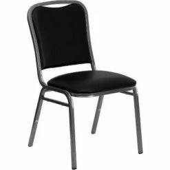 Riverstone Furniture Collection Vinyl Banquet Chair Black