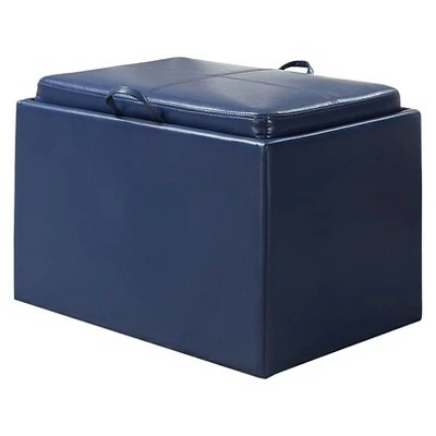 Breighton Home Accent Storage Ottoman - Convenience Concepts Blue 7 Breighton Home Accent Storage Ottoman - Convenience Concepts Blue - Image 6