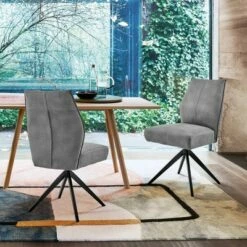 Dining Chairs And Benches Official Shop 15 Set of 2 Monarch Swivel Dining Room Accent Chairs - Armen Living Black/charcoal