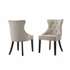 Set of 2 Ella Tufted Back Upholstered Nail Head Chair - Carolina Chair & Table Espresso/navy -Dining Chairs And Benches Official Shop unnamed file 11632
