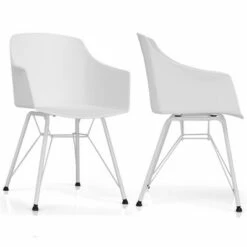 Costway Set of 2 Dining Chair Modern Molded Shell Plastic Seat Metal Frame White 23 Costway Set of 2 Dining Chair Modern Molded Shell Plastic Seat Metal Frame White -Dining Chairs And Benches Official Shop unnamed file 1166