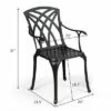 Costway Set of 2 Cast Aluminum Dining Chairs Durable Solid Construction W/Armrest Black 1 Costway Set of 2 Cast Aluminum Dining Chairs Durable Solid Construction W/Armrest Black -Dining Chairs And Benches Official Shop unnamed file 1283