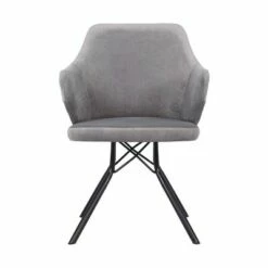 Darcie Contemporary Dining Chair Black/Gray - Armen Living