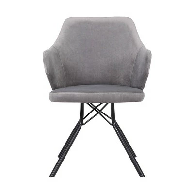 Darcie Contemporary Dining Chair Black/Gray - Armen Living 3 Darcie Contemporary Dining Chair Black/Gray - Armen Living