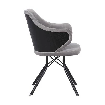Darcie Contemporary Dining Chair Black/Gray - Armen Living 4 Darcie Contemporary Dining Chair Black/Gray - Armen Living - Image 2