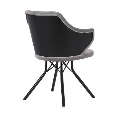Darcie Contemporary Dining Chair Black/Gray - Armen Living 5 Darcie Contemporary Dining Chair Black/Gray - Armen Living - Image 3