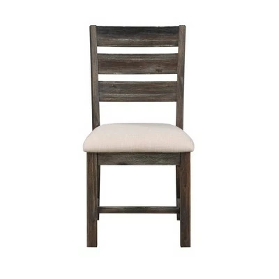 Set of 2 Alvara Court Dining Chairs - Treasure Trove Accents Gray Fabric 3 Set of 2 Alvara Court Dining Chairs - Treasure Trove Accents Gray Fabric