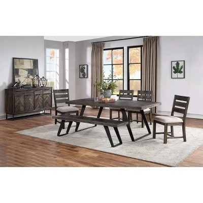 Set of 2 Alvara Court Dining Chairs - Treasure Trove Accents Gray Fabric 6 Set of 2 Alvara Court Dining Chairs - Treasure Trove Accents Gray Fabric - Image 4