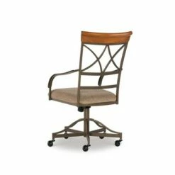 Set of 2 Carter Swivel Dining Chair Metal/Tan/Cherry - Powell Company -Dining Chairs And Benches Official Shop unnamed file 1381