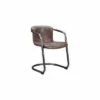 Set of 2 Tamaroa Dining Chairs Leather - Alder Bay Grazed Brown