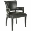 Zahra Dining Chair Wood/Black - Safavieh