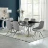 Set of 2 Skye Swivel Velvet and Brushed Stainless Steel Dining Chairs Light Gray - Armen Living -Dining Chairs And Benches Official Shop unnamed file 1396