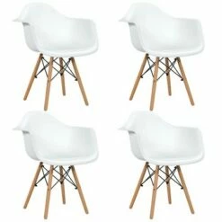 Costway 4PCS Molded Dining Arm Chair Side Chair Home Kitchen w/ Wooden Legs 21 Costway 4PCS Molded Dining Arm Chair Side Chair Home Kitchen w/ Wooden Legs -Dining Chairs And Benches Official Shop unnamed file 1418