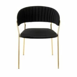 Set of 2 Tania Contemporary Glam Chairs - LumiSource Black/gold -Dining Chairs And Benches Official Shop unnamed file 1443