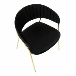 Set of 2 Tania Contemporary Glam Chairs - LumiSource Black/gold -Dining Chairs And Benches Official Shop unnamed file 1444