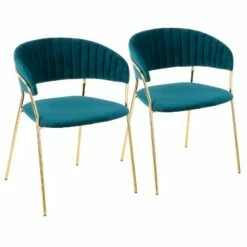 Set of 2 Tania Contemporary Glam Chairs - LumiSource Black/gold -Dining Chairs And Benches Official Shop unnamed file 1447