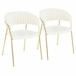 Set of 2 Tania Contemporary Glam Chairs - LumiSource Black/gold -Dining Chairs And Benches Official Shop unnamed file 1448