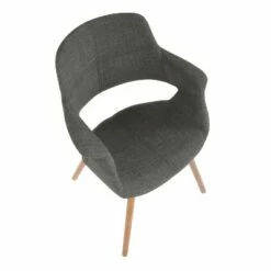 Vintage Flair Mid-Century Modern Chair - LumiSource Walnut/cream -Dining Chairs And Benches Official Shop unnamed file 1462