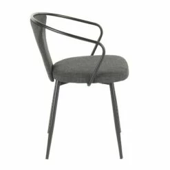 Waco Industrial Upholstered Chair Dark Gray - LumiSource
