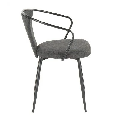 Waco Industrial Upholstered Chair Dark Gray - LumiSource 3 Waco Industrial Upholstered Chair Dark Gray - LumiSource