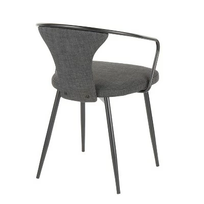 Waco Industrial Upholstered Chair Dark Gray - LumiSource 4 Waco Industrial Upholstered Chair Dark Gray - LumiSource - Image 2