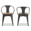 Baxton Studio Set of 2 Henri Tolix Finished Steel Stackable Side Chairs Brown - BaxtonStudio 2 Baxton Studio Set of 2 Henri Tolix Finished Steel Stackable Side Chairs Brown - BaxtonStudio -Dining Chairs And Benches Official Shop unnamed file 1484