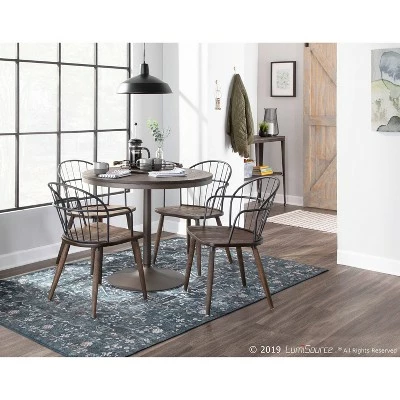 Riley Industrial Chair Dark Walnut/Black - LumiSource 9 Riley Industrial Chair Dark Walnut/Black - LumiSource - Image 7