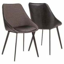 Set of 2 Marche Contemporary Two-Tone Chair - LumiSource Black