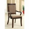 Set of 2 Lumbridge Fabric Padded Lined Edges Armchairs Walnut - HOMES: Inside + Out