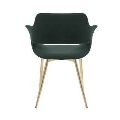 Gigi Velvet Metal Dining Room Chair Green - Armen Living 7 Gigi Velvet Metal Dining Room Chair Green - Armen Living - Image 5