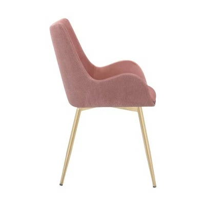 Avery Fabric/Metal Dining Room Chair Pink - Armen Living 4 Avery Fabric/Metal Dining Room Chair Pink - Armen Living - Image 2
