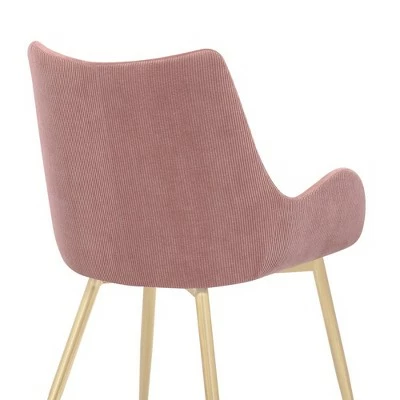 Avery Fabric/Metal Dining Room Chair Pink - Armen Living 8 Avery Fabric/Metal Dining Room Chair Pink - Armen Living - Image 6