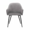 Pixie Fabric Metal Dining Room Chair Gray - Armen Living
