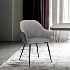 Pixie Fabric Metal Dining Room Chair Gray - Armen Living -Dining Chairs And Benches Official Shop unnamed file 1590