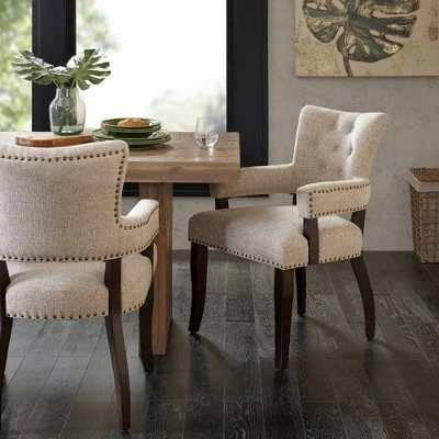 Ink+Ivy Set of 2 Brooklyn Dining Armchair Cream 3 Ink+Ivy Set of 2 Brooklyn Dining Armchair Cream