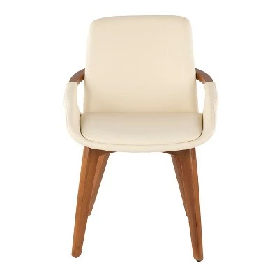 Cosmo Mid-Century Modern Chair Cream/Walnut - LumiSource 7 Cosmo Mid-Century Modern Chair Cream/Walnut - LumiSource - Image 5