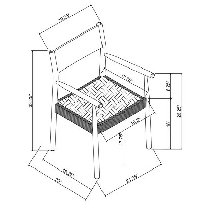 Hearth & Hand W/Magnolia Furniture Wood & Cane Captain Dining Chair Beige - Hearth & Hand™ with Magnolia 9 Hearth & Hand W/Magnolia Furniture Wood & Cane Captain Dining Chair Beige - Hearth & Hand™ with Magnolia - Image 7