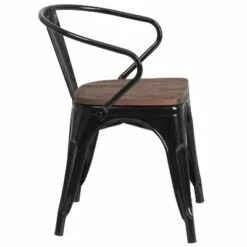 Flash Furniture Metal Chair with Wood Seat and Arms -Dining Chairs And Benches Official Shop unnamed file 1718